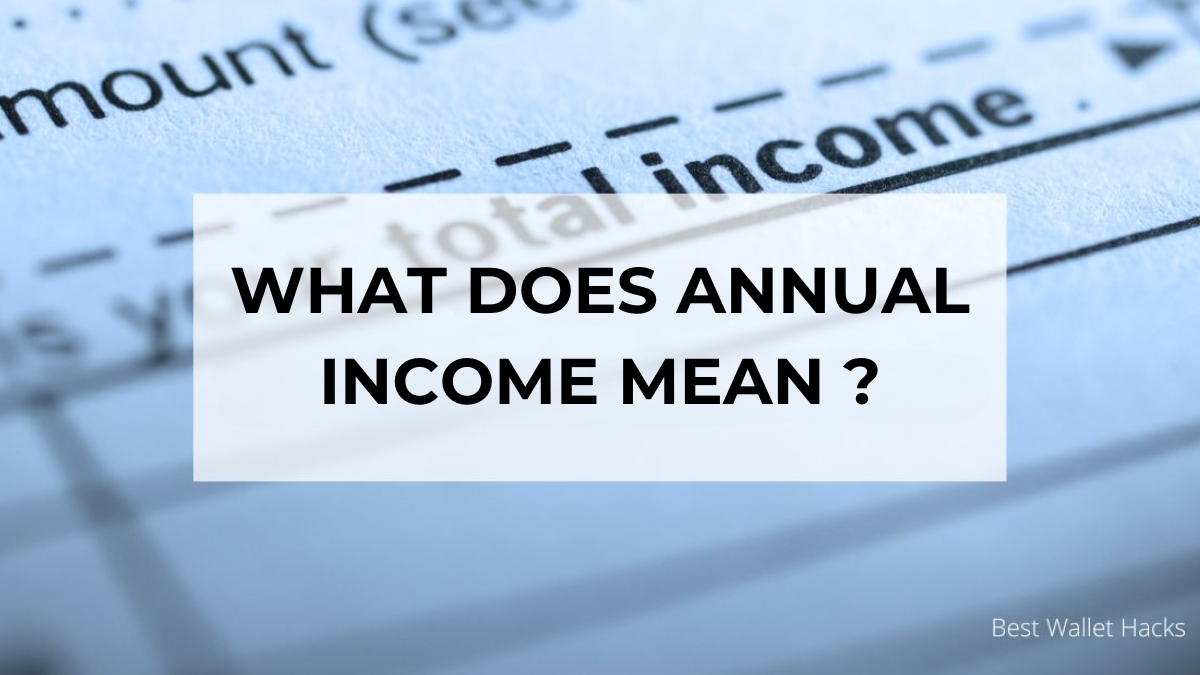 What Does Annual Income Mean?